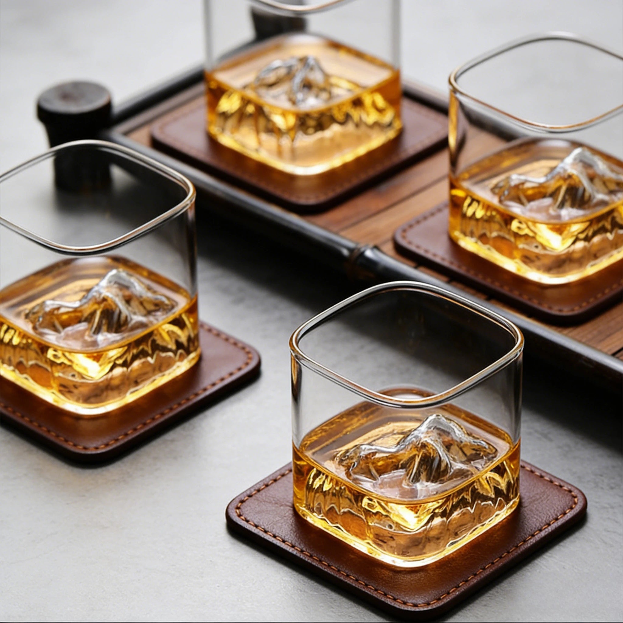 Copo de Vidro Transparente para Whisky, Café, Leite, Vinho, Suco e Água - 1/2/4 Peças - Utensílios de Cozinha e Bar