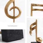 Nota musical estatuetas decoração de casa resina escultura dourada decoração para casa mesa piano escritório tv gabinete ornamentos lembranças