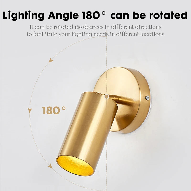 Long ye led luz de parede holofote luz leitura lâmpada cabeceira moderna iluminação interior luzes led lâmpadas parede ajustáveis 5w homedecor