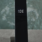 Digital Display Bathroom Basin Faucet Intelligent LED Brass Deck Mounted Washbasin Crane Hot Cold Water Mixer Sink Vanity Tap