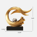 Ornamento Decorativo de Água e Vento para Casa, Estatueta para Sala de Estar, Escritório, Entrada, Armário de TV, Armário de Vinho, Decoração Artística para Mesa, Presente