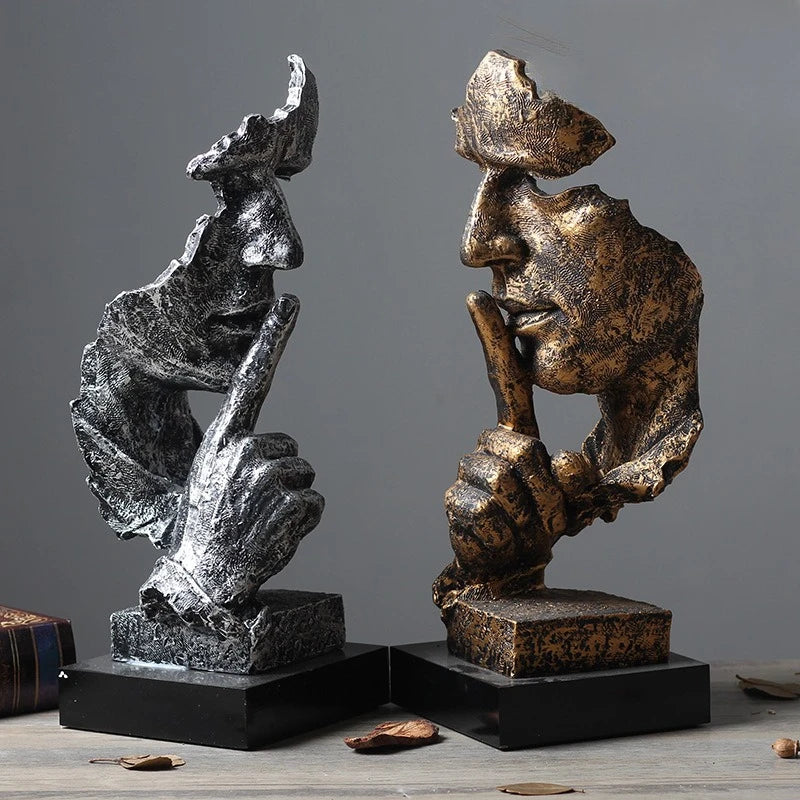 Escultura Silêncio em Resina