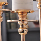 Castiçal de vidro estilo europeu, decoração de luz de luxo para casa, decoração romântica de jantar à luz de velas