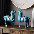 Escultura do cavalo do estilo chinês, decoração da sala, estátua de Dengshui, decoração do escritório, presentes do Housewarming, acessórios home