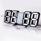 3d led relógio digital decoração de parede brilho modo noturno decoração para o quarto relógio eletrônico ajustável decoração do quarto estética