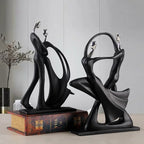 Arte nórdica dança casal resina figura ornamentos estatuetas acessórios de decoração para sala estar ornamentos para decoração casa