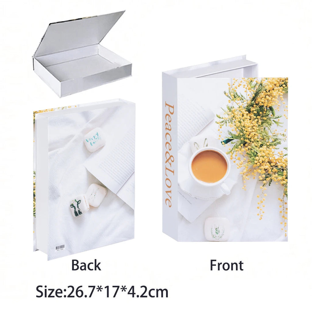 Caixa Decorativa de Livros Falsos com Fecho Magnético