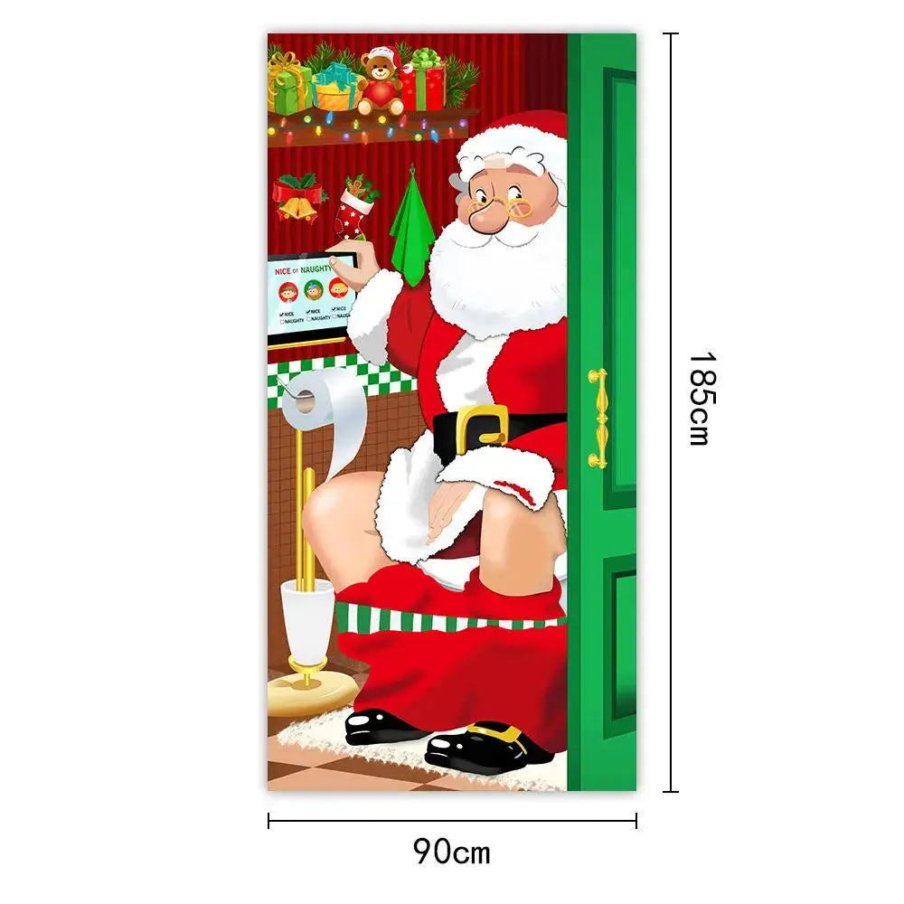 Painel Decorativo de Porta Papai Noel para Natal