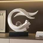 Ornamento Decorativo de Água e Vento para Casa, Estatueta para Sala de Estar, Escritório, Entrada, Armário de TV, Armário de Vinho, Decoração Artística para Mesa, Presente