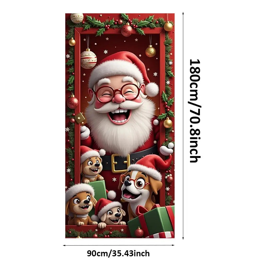 Painel Decorativo de Porta Papai Noel para Natal