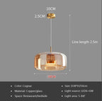 Luminária Pendente de Vidro LED Nórdica Moderna