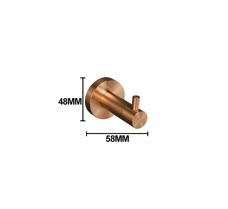 Conjunto de Acessórios para Banheiro em Aço Inoxidável Rose Gold
