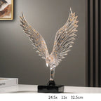 Escultura Asa de Anjo Dourada em Resina