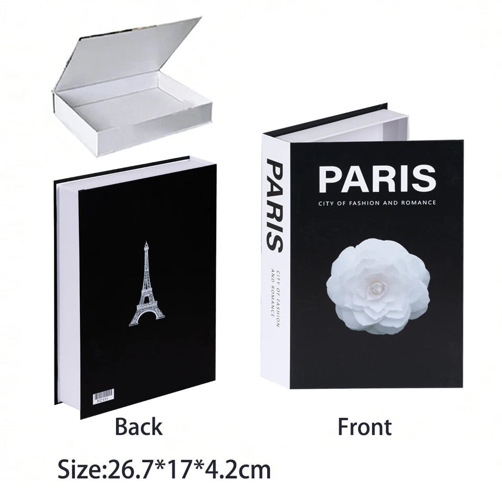 Caixa Decorativa de Livros Falsos com Fecho Magnético