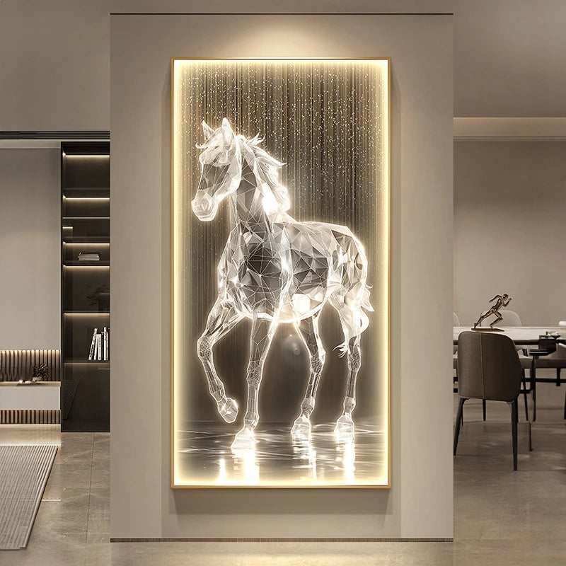 Quadro Iluminado Cavalo com LED