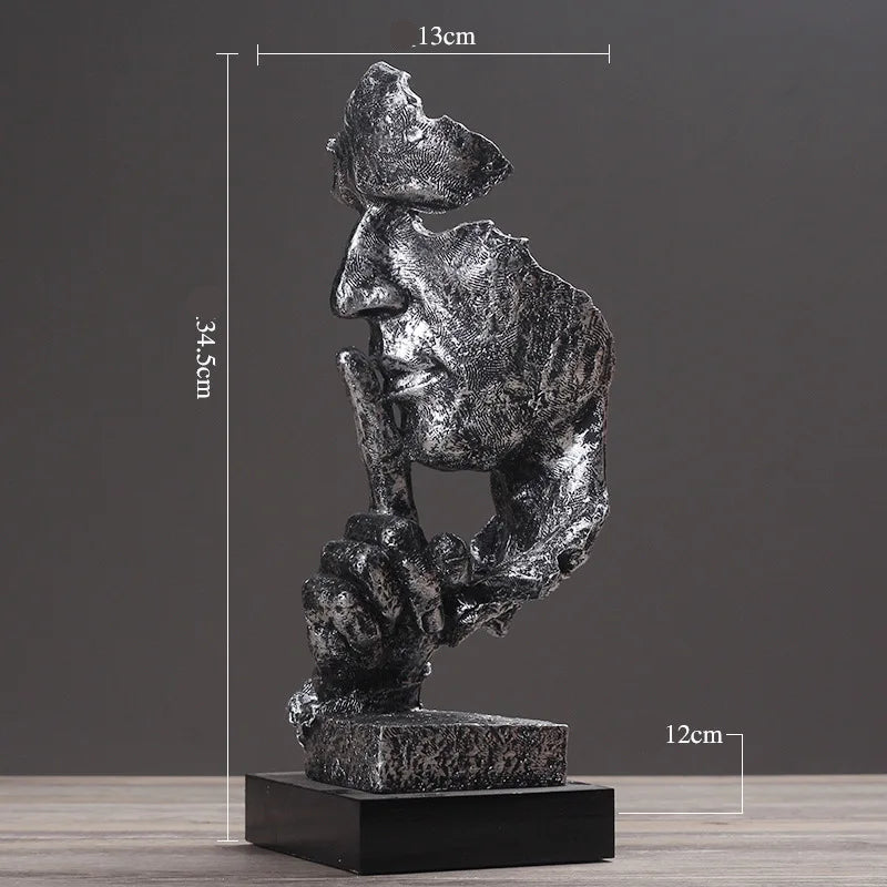 Escultura Silêncio em Resina