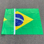 90 + 150cm 60*90cm tamanho grande bandeira do brasil pendurado poliéster impressão digital brasil bandeira brasileira para celebração