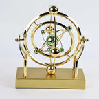 Máquina de movimento perpétuo de pêndulo de órbita celestial, decoração de mesa de arte cinética, modelo de astronomia para escritório doméstico, escultura rotativa