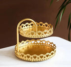Fruteira Nórdica Elegante de Camada Dupla para Doces e Frutas