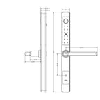Do brasil ttlock app fechadura biométrica de alumínio aleax impressão digital maçaneta da porta digital keyless lock para vidro deslizante fechadura inteligente