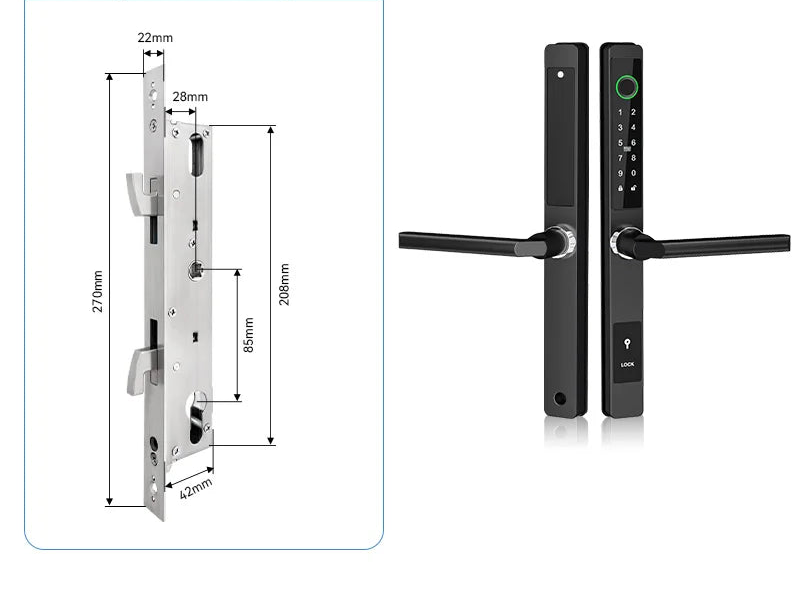 Fechadura Biométrica TTLock para Portas de Vidro