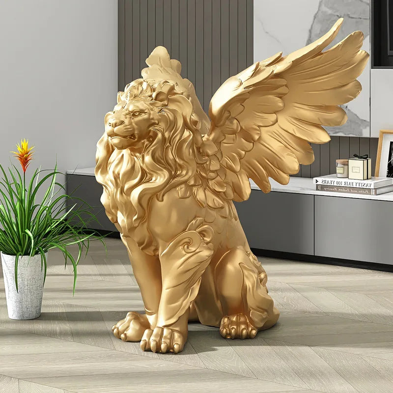 Light Luxury Grand Large Lion Living Room Floor Decoration Sculpture Decoration