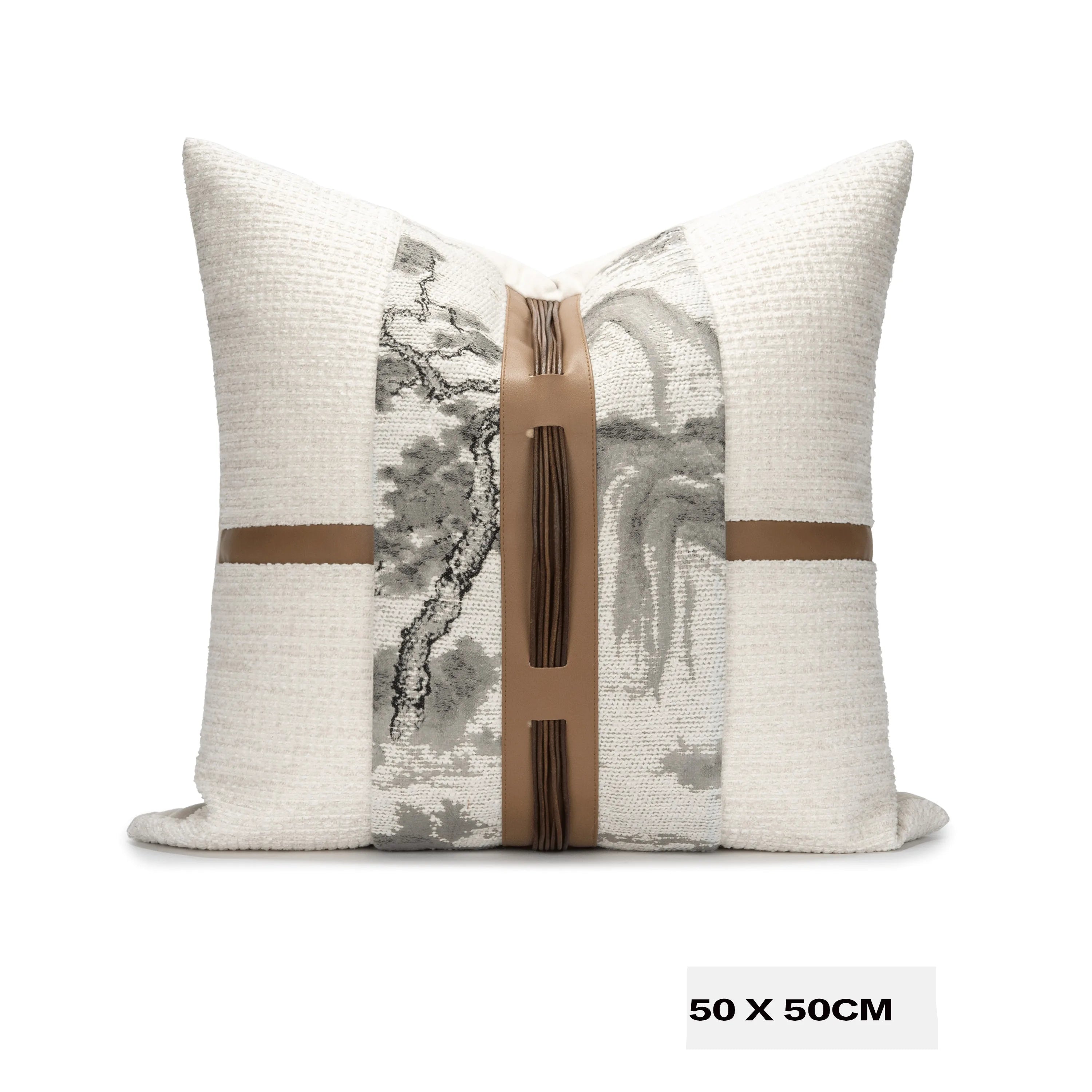 Almofada Elegante com Estampa Paisagem Chinesa