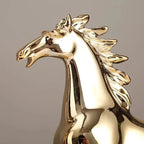 Escultura de Cavalo em Resina Eletrogalvanizada, Decoração de Riqueza para Sala de Estar, Escritório, Hotel, Estátua Ornamental, Presentes do Ano do Cavalo