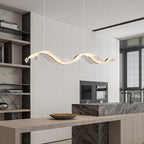 Nordic criativo led lustre design onda longa luzes pingente restaurante bar lâmpada sala de jantar decoração casa pendurado luminária