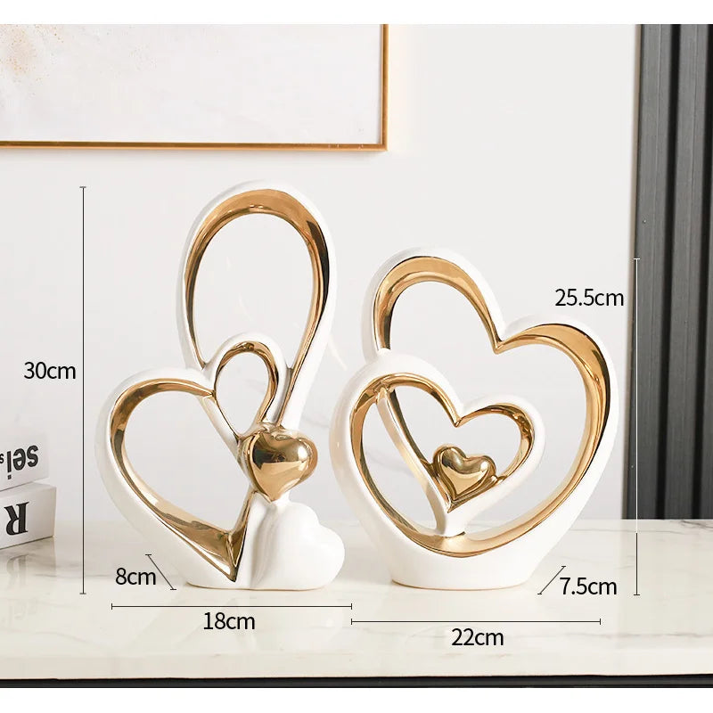 Decoração minimalista moderna em forma de coração - detalhes de casa de luxo para sala de estar, entrada, bar de vinho e armário de TV