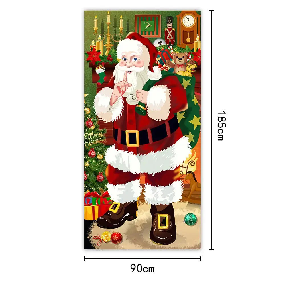 Painel Decorativo de Porta Papai Noel para Natal