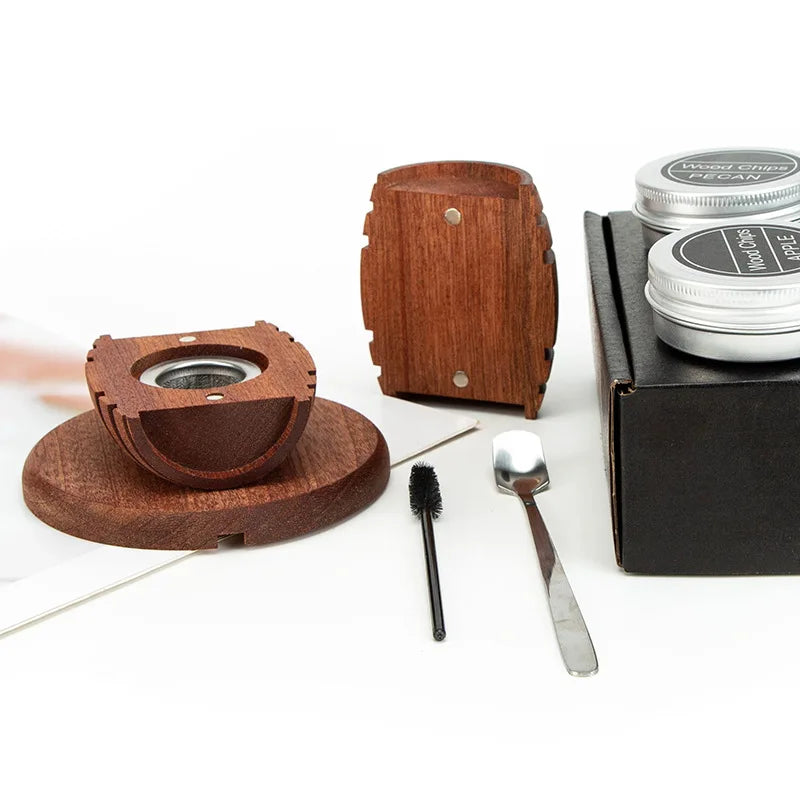 Novo kit de fumaça de uísque com lascas de madeira-4 sabores, infusor de fumaça de bebida à moda antiga para coquetéis, aniversário, bourbon para presentes