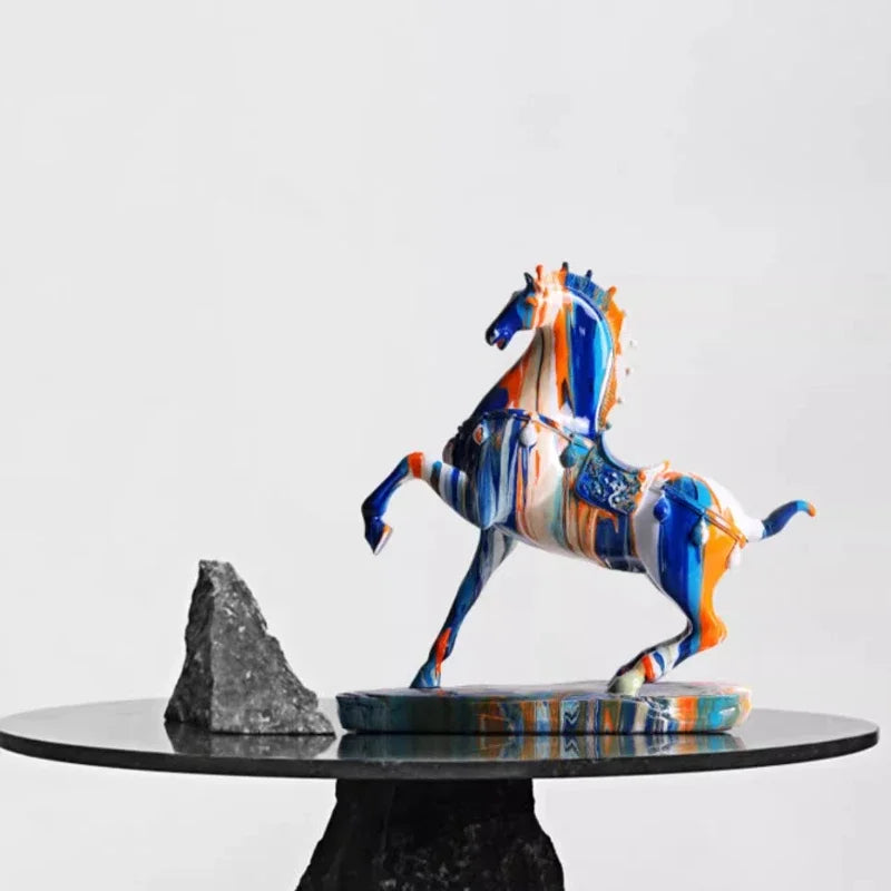 Luxury Galloping Horse Success Sculpture Elegant Desk Decor Home Ornament Housewarming Gift for Living Room