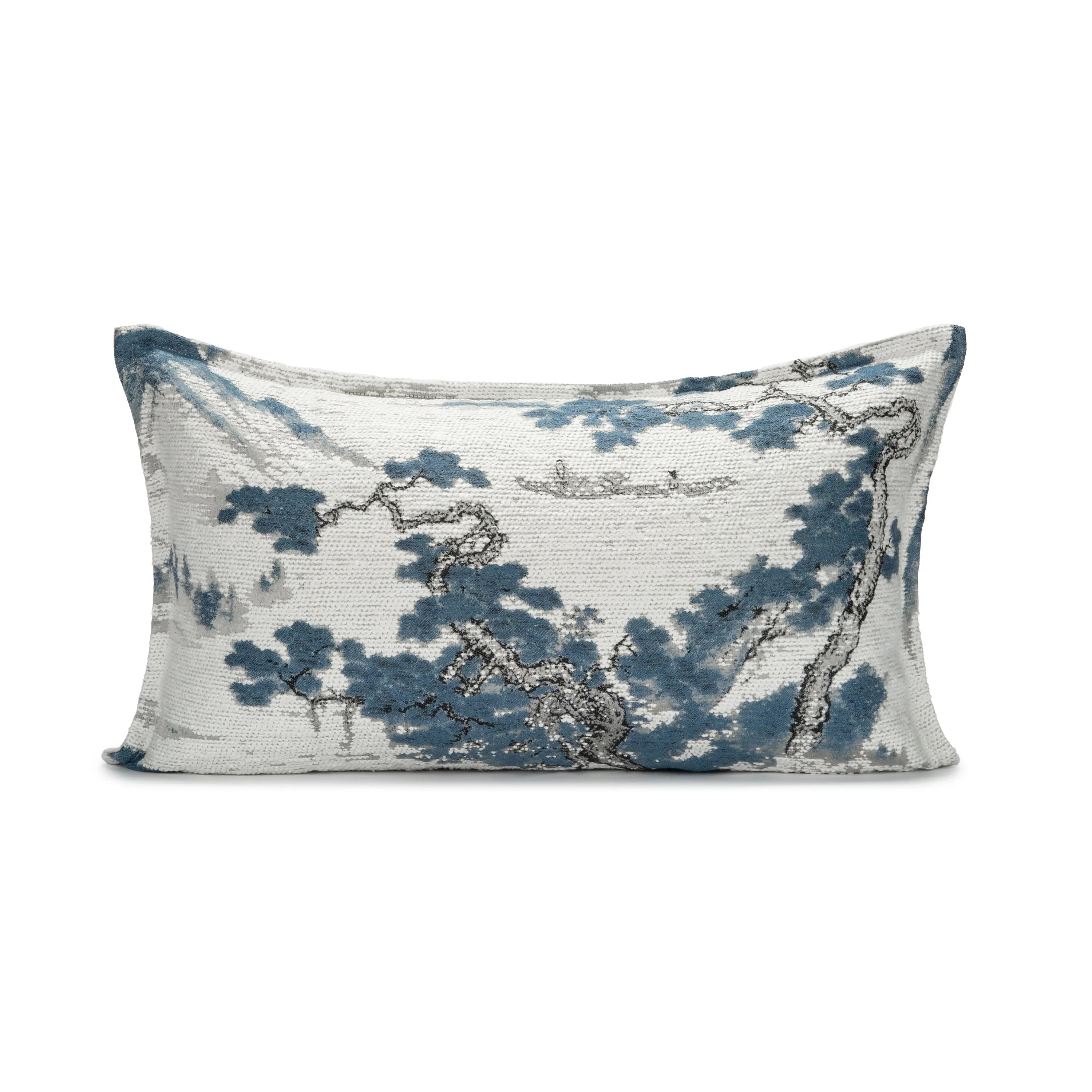 Almofada Elegante com Estampa Paisagem Chinesa