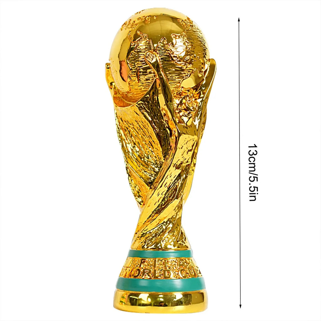 Troféu De Futebol De Resina Dourada, Soccer Champions Ornamento, Fan Gift, Home Office Decoração Artesanato
