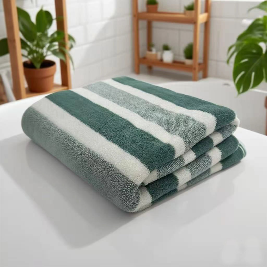 1-pack thick bath towel, strong water absorption and quick drying, non shedding, durable - very suitable for families, beaches,