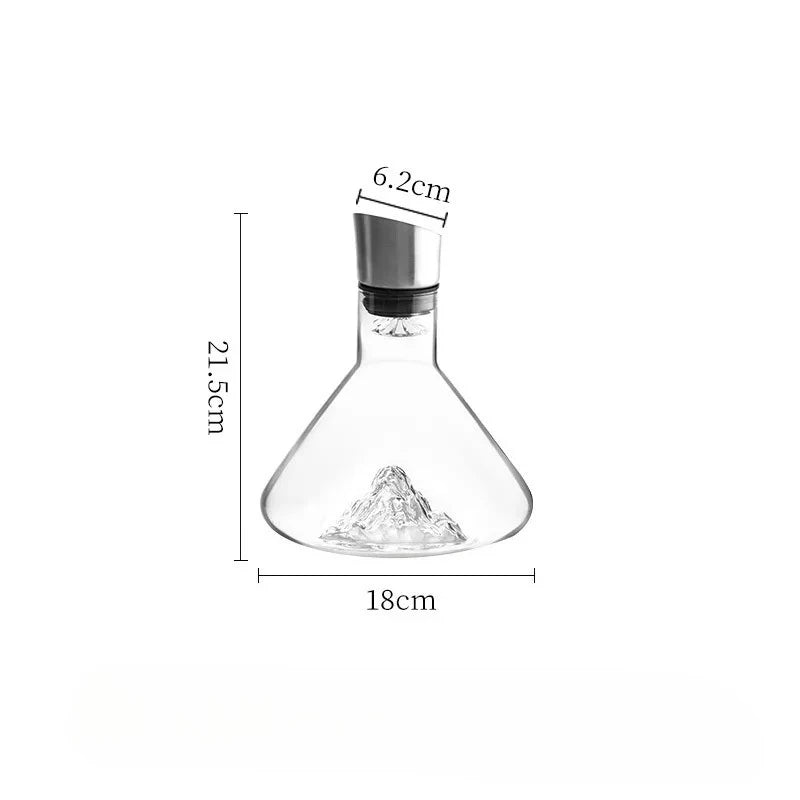 Decantador de Vinho Iceberg 1500ml em Cristal Sem Chumbo