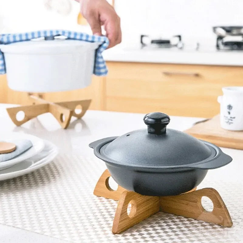 Suporte de bandeja cruzada de madeira removível tapete de mesa anti-calor tapete de mesa de vapor cozinha doméstica antiderrapante tapete de madeira gadget