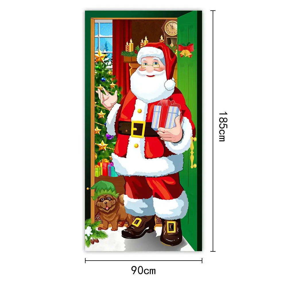 Painel Decorativo de Porta Papai Noel para Natal