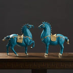 Escultura do cavalo do estilo chinês, decoração da sala, estátua de Dengshui, decoração do escritório, presentes do Housewarming, acessórios home