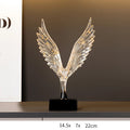 Escultura Asa de Anjo Dourada em Resina