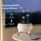 Umidificador de ar dinâmico de água-viva 250ml difusor de óleo essencial umidificador de quarto com controle remoto com 7 luzes noturnas coloridas