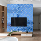 Espelho 3D Acrílico Auto-Adesivo para Decoração de Parede