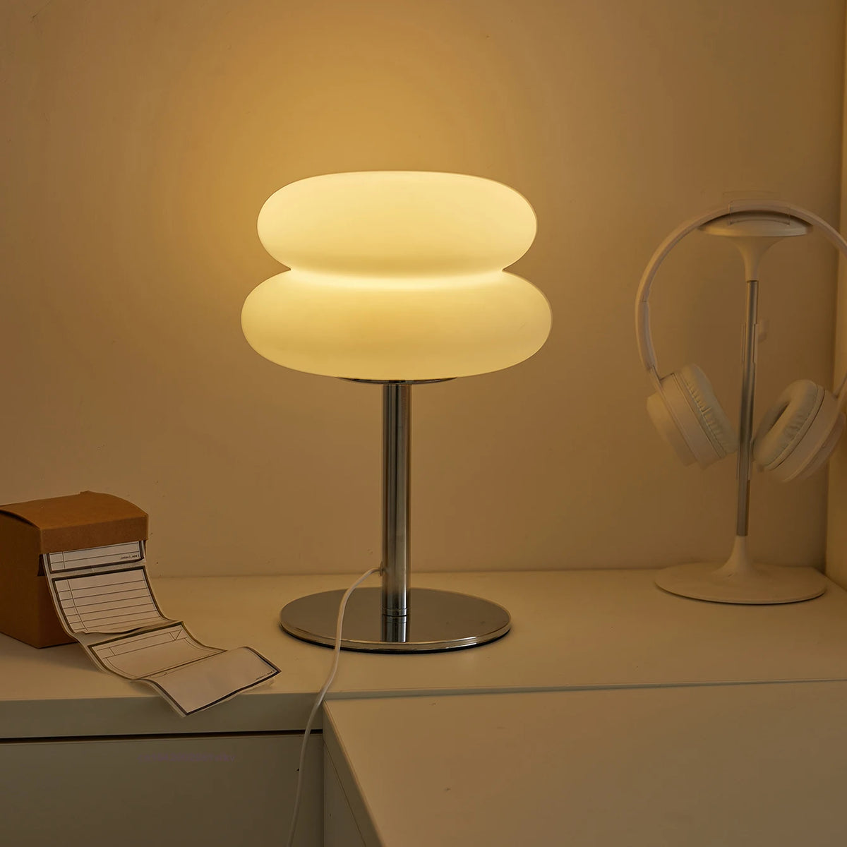 Quarto lâmpada de cabeceira estilo cremoso candeeiro de mesa usb plug tri cor escurecimento sala estar estudo atmosfera luz