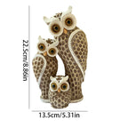 Trio de Corujas Decorativas