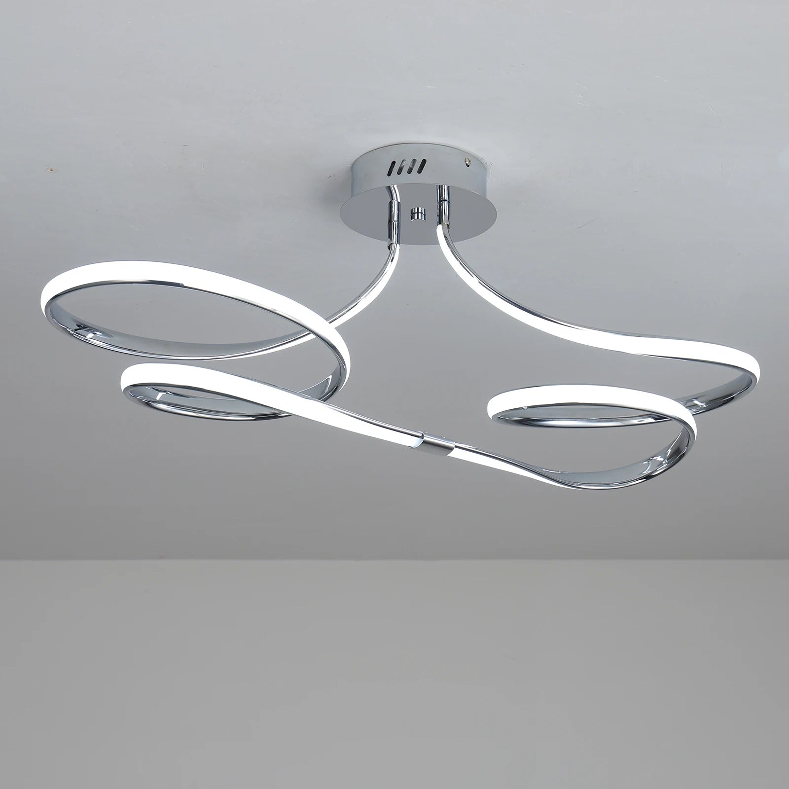Tcy 75cm moderno regulável led luz de teto 28w ouro/cromo/preto para quarto cozinha luminária com controle remoto