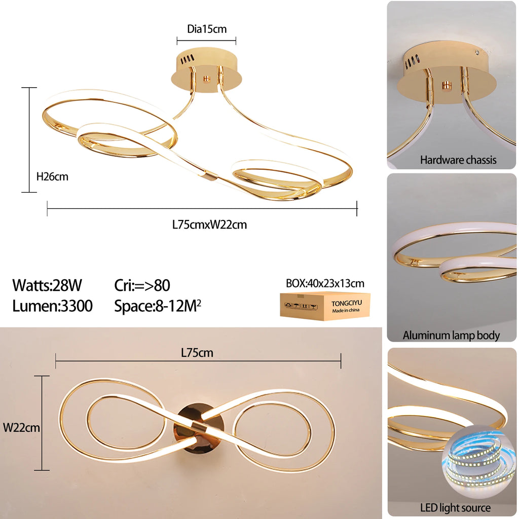 Luminária de Teto LED Regulável com Controle Remoto
