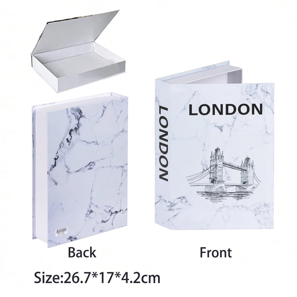 Caixa Decorativa de Livros Falsos com Fecho Magnético