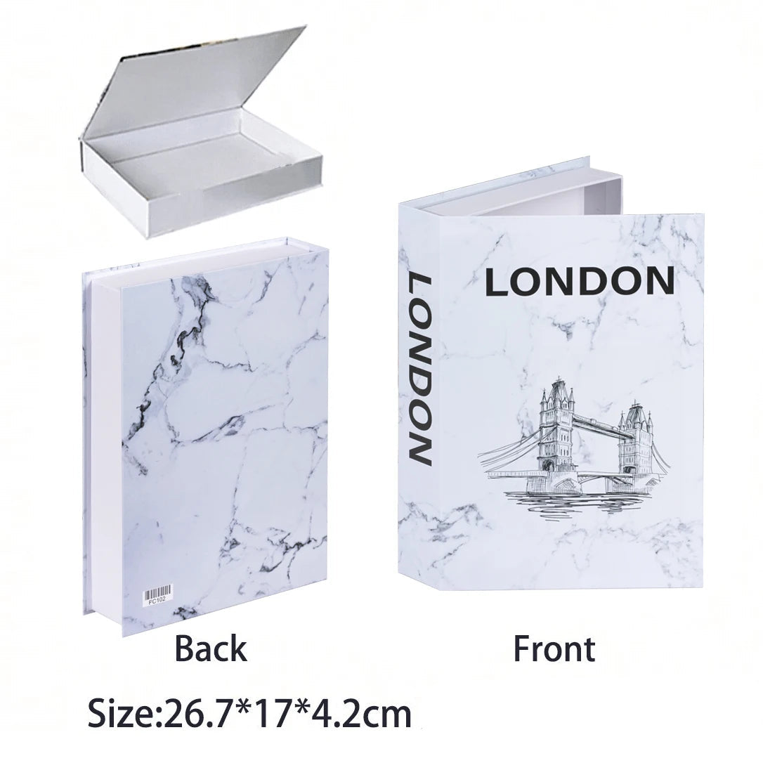 Caixa Decorativa de Livros Falsos com Fecho Magnético