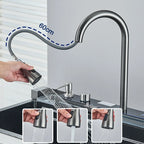 Pia de cozinha de aço inoxidável com torneira 75*45cm grande tigela única display digital pia cascata torneiras quentes e frias
